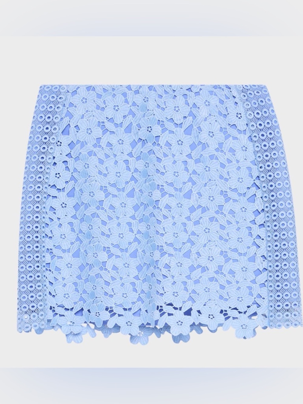 MILLY - Laura Floral & Geometric Lace Mini Skirt